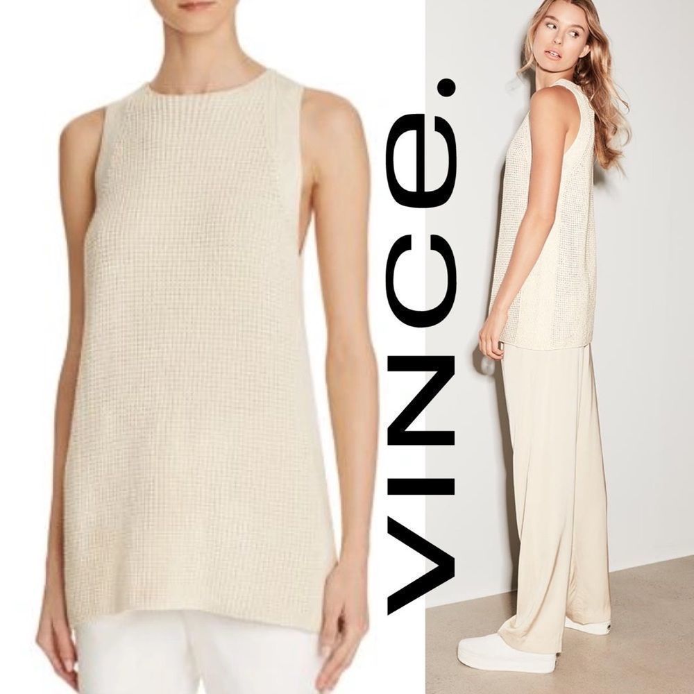Vince Cream Sleeveless Sweater